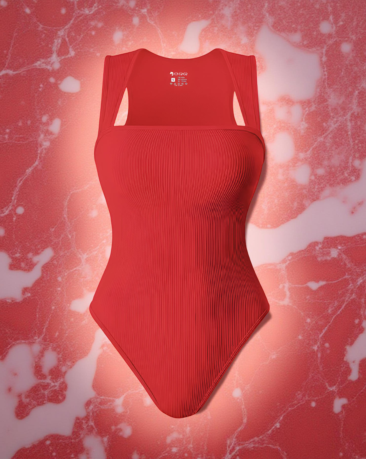 Lurevae™Summer New Fashion Square Collar Solid Color Sleeveless Bodysuit High Waist